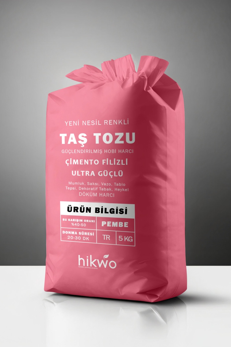 Pembe Taş Tozu - Renkli Taş Tozu 5 KG