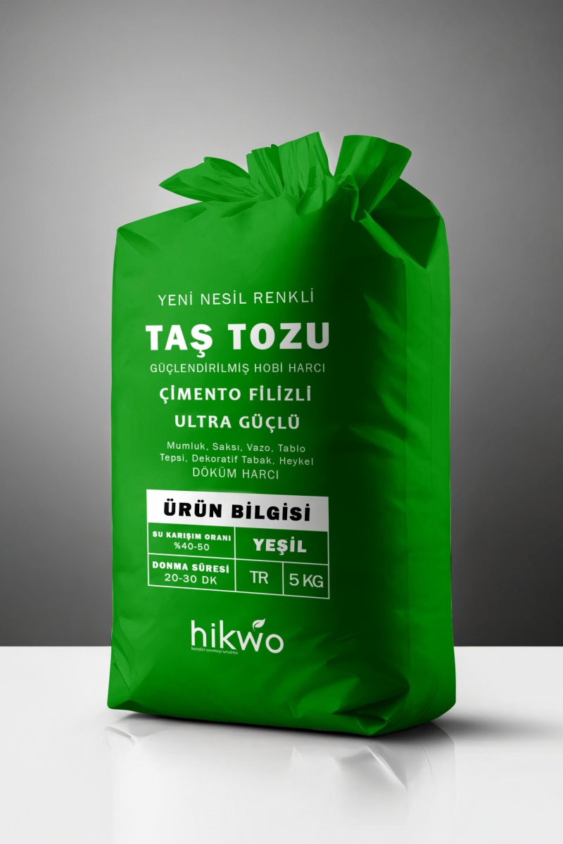 Yeşil Taş Tozu - Renkli Taş Tozu 5 KG