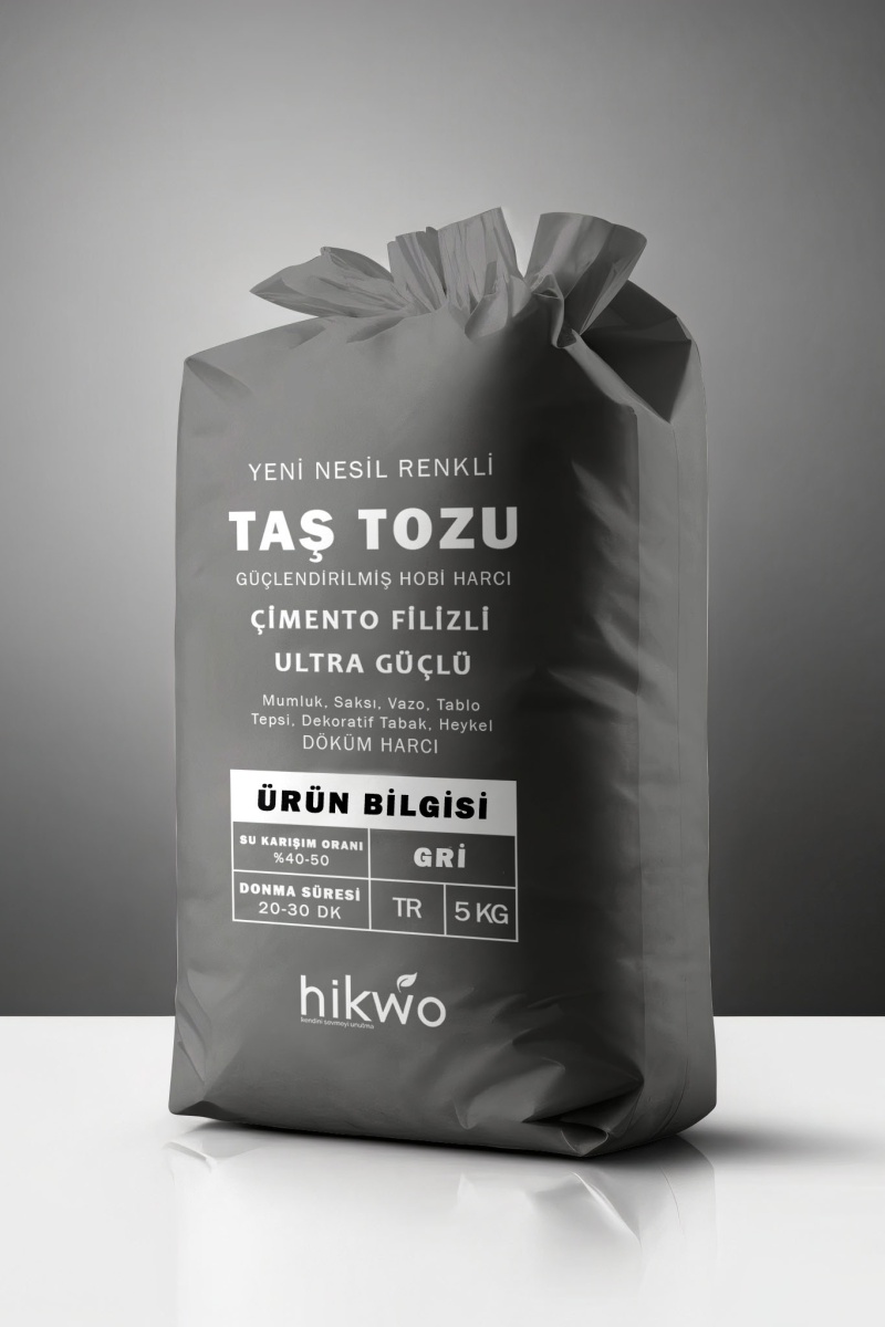 Gri Taş Tozu - Renkli Taş Tozu 5 KG