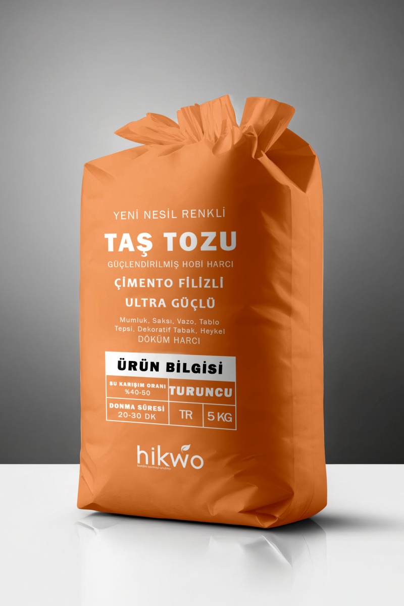 Turuncu Taş Tozu - Renkli Taş Tozu 5 KG