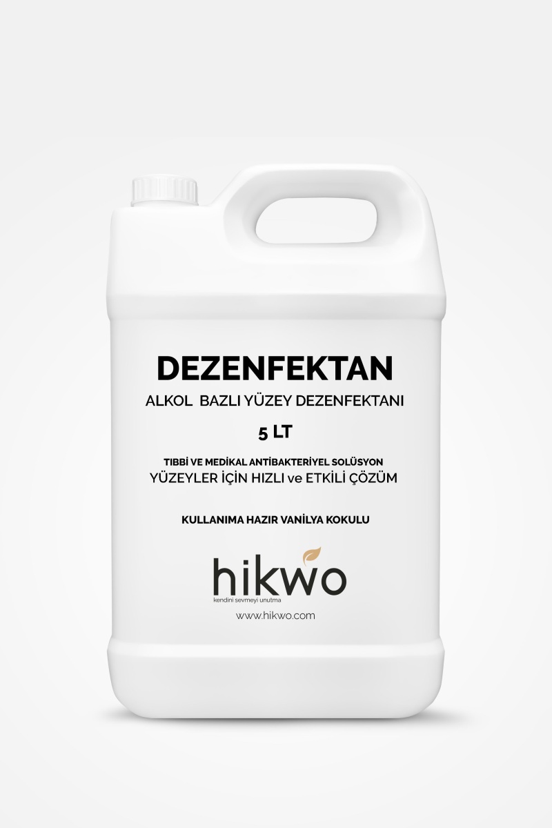 Alkol Bazlı Medikal ve Tıbbi Yüzey Antibakteriyel Dezenfektan Temizleme Solüsyonu 5 LT