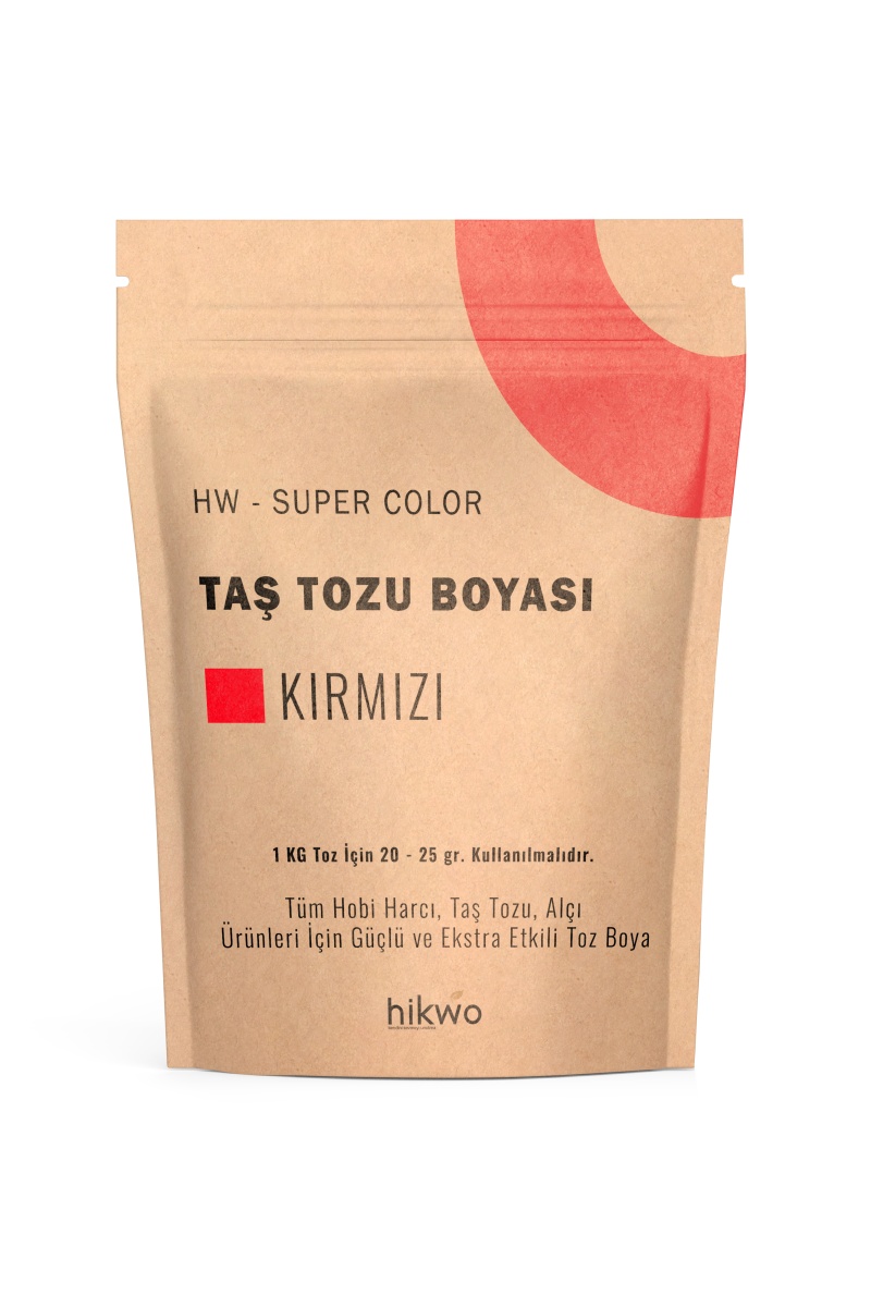 HW - Kırmızı Toz Boya - Taş Tozu Boyası - Hobi Harcı Boyası