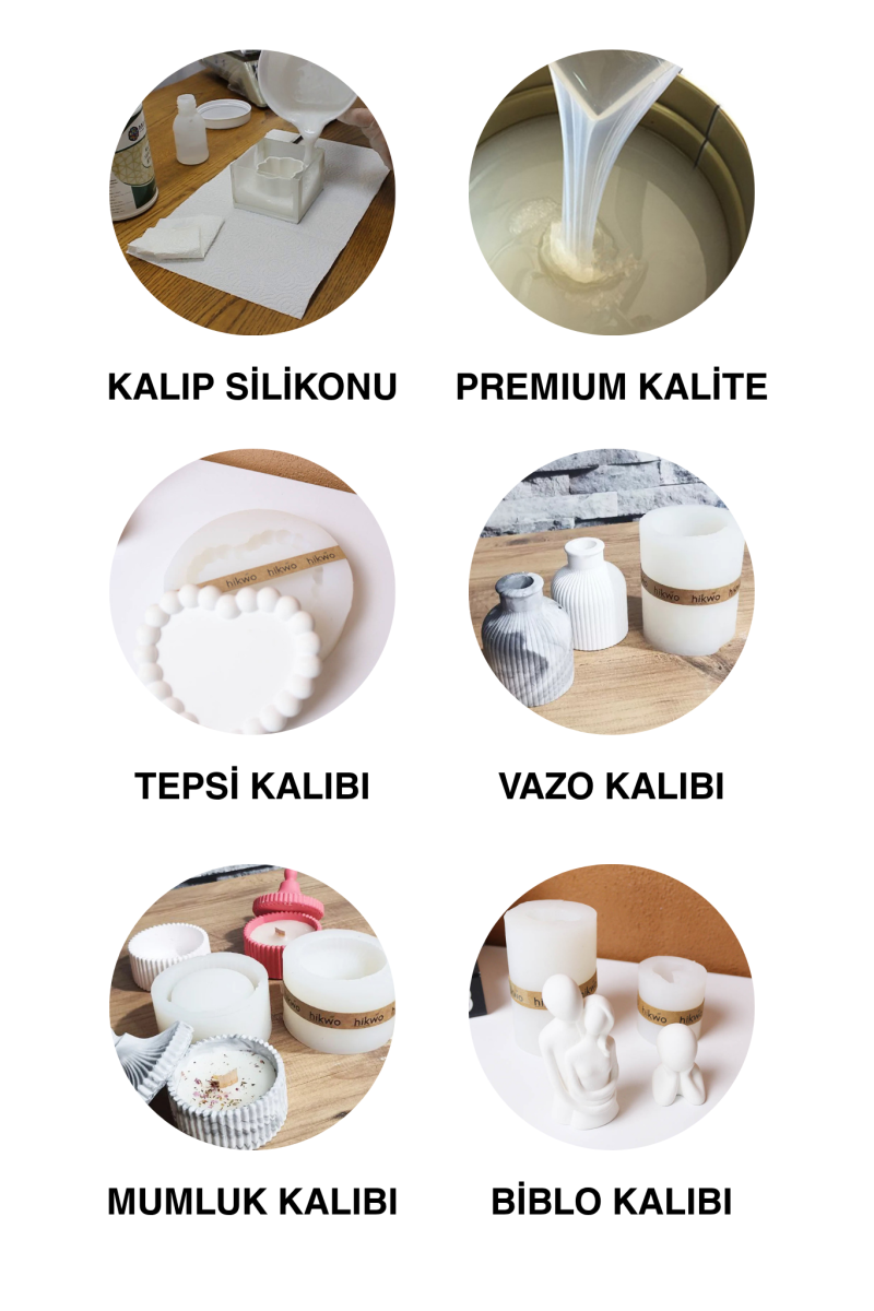 Rtv 2 Kalıp Silikonu 500 GR, Yarı Şeffaf Rtv2