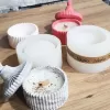Taş Tozu Kalıbı – Kapaklı Mumluk Kalıbı – Hobi Döküm Kalıbı