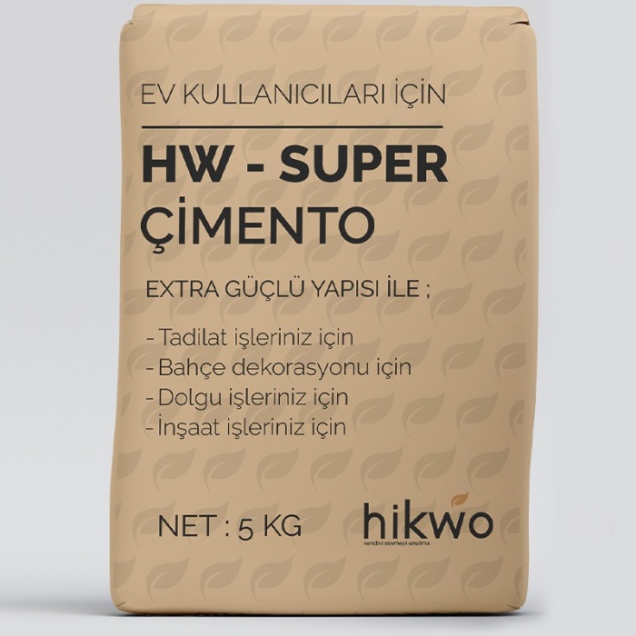 HW-Süper Çimento – Gri Çimento – Ultra Güçlü Yeni Nesil Çimento – 5 KG