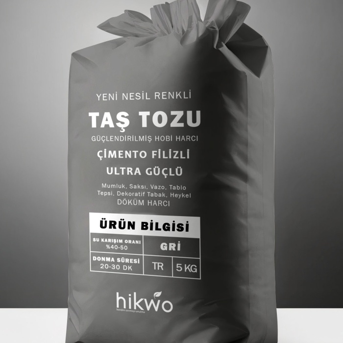 Gri Taş Tozu - Renkli Taş Tozu 5 KG