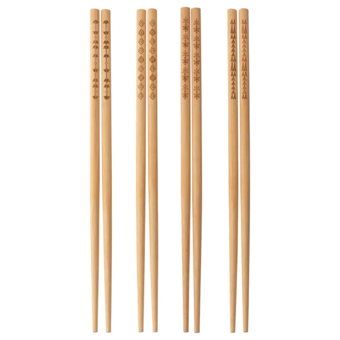 IKEA Trebent Yemek Çubuğu Çin Japon Yemek Çubuğu Bambu Chopstick 4 Adet x 1 paket