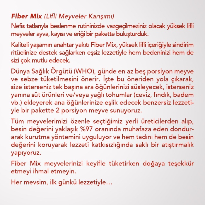FIBER MIX | Ayva, Kayısı, Erik Karışımı |