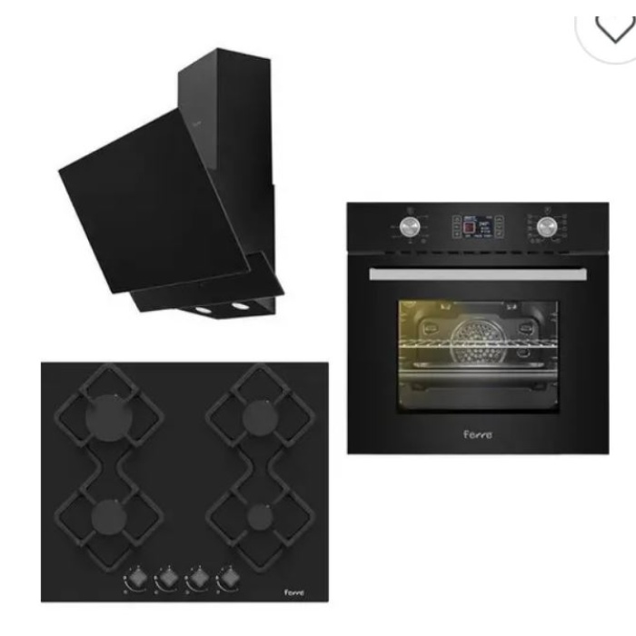Ferre Frayart Smart Technology Serisi Xe63cs Fırın + Cs205 Ocak + D063 Davlumbaz Siyah Set