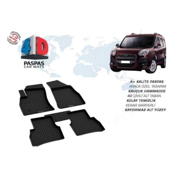 Fiat Doblo 4D Havuzlu Paspas Siyah 2010 ve Sonrası