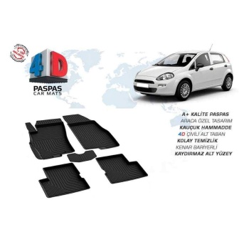 Fiat Grande Punto 4D Havuzlu Paspas Siyah 2006-2009 Arası