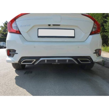 Honda Civic FC5 Arka Difüzör Çift Renk 2016-2021 Arası