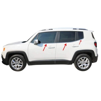 Jeep Renegade Siyah Krom Cam Çıtası 6 Parça 2014 ve Sonrası