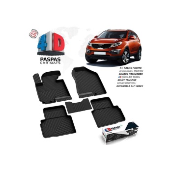 Kia Sportage 3 4D Havuzlu Paspas Siyah 2010-2016 Arası