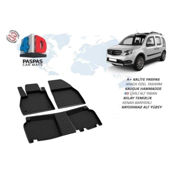 Mercedes Citan 4D Havuzlu Paspas Siyah 2008 ve Sonrası