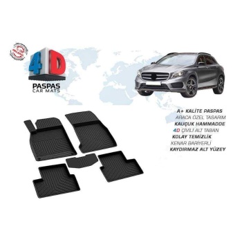 Mercedes GLA Class 4D Havuzlu Paspas Siyah 2013 ve Sonrası