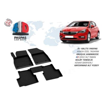 Opel Astra K 4D Havuzlu Paspas Siyah 2015 ve Sonrası