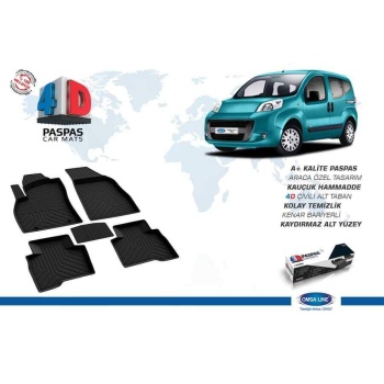 Peugeot Bipper 4D Havuzlu Paspas Siyah 2008 ve Sonrası