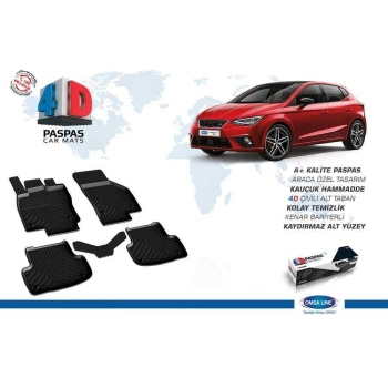 Seat Leon 5F 4D Havuzlu Paspas Siyah 2013 ve Sonrası