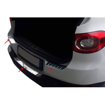 VW Tiguan Krom Arka Tampon Eşiği 3 Parça Taşlı 2007-2015 Arası