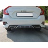 Honda Civic FC5 Arka Difüzör Çift Renk 2016-2021 Arası