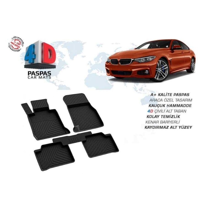 Bmw F32 4 Serisi 4D Havuzlu Paspas Siyah 2013 ve Sonrası