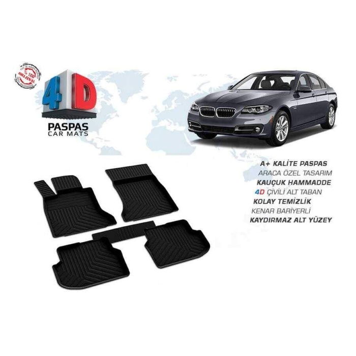 Bmw F10 5 Serisi 4D Havuzlu Paspas Siyah 2010-2013 Arası