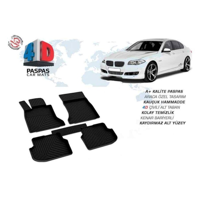 Bmw 5 Serisi F10 X Drive 4D Havuzlu Paspas Siyah 2013-2016 Arası