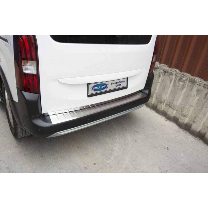 Citroen Berlingo 3 Krom Arka Tampon Eşiği Taşlı 2019 ve Sonrası