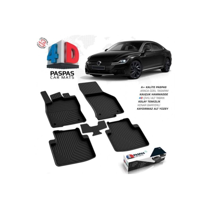VW Arteon 4D Havuzlu Paspas Siyah 2017 ve Sonrası