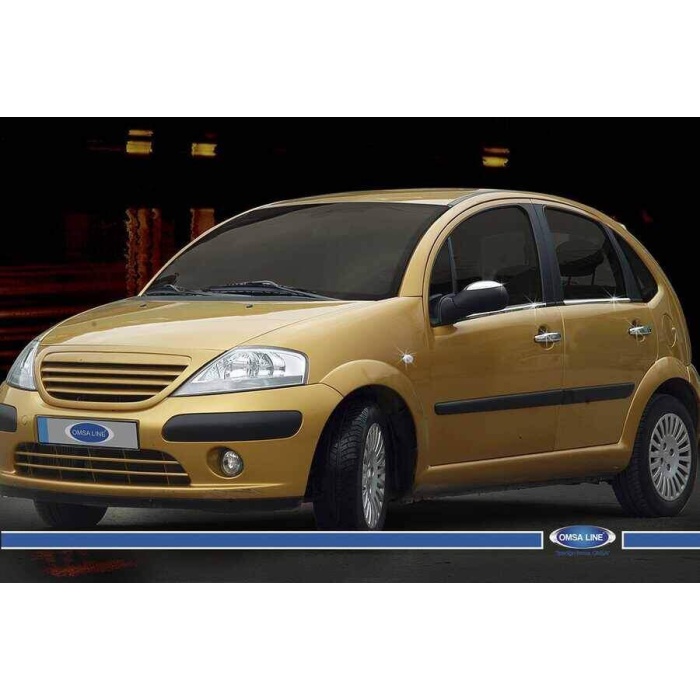 Citroen C3 Krom Cam Çıtası 4 Parça  2002-2009 Arası