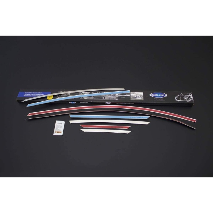Ford Focus 3 Sedan Krom Üst Cam Çerçevesi 8 Parça 2011-2017 Arası