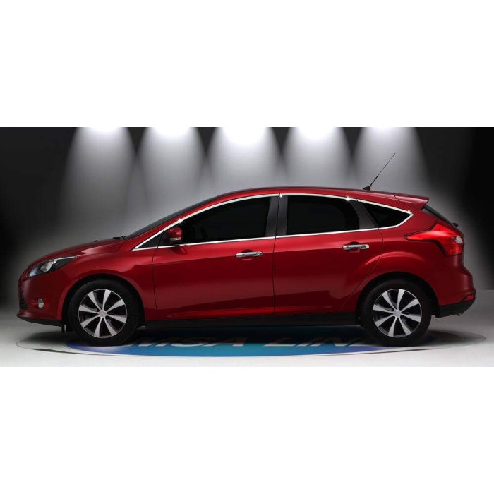 Ford Focus 3 HB Krom Cam Çerçevesi 12 Parça 2011-2017 Arası