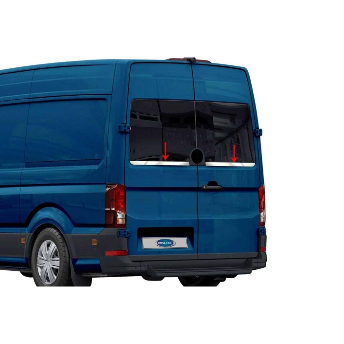 VW Crafter Krom Arka Cam Alt Çıtası 2 Parça (Çift Kapı) 2017 ve Sonrası