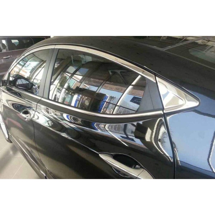 Hyundai Elantra Krom Cam Çerçevesi 10 Parça 2011-2016 Arası