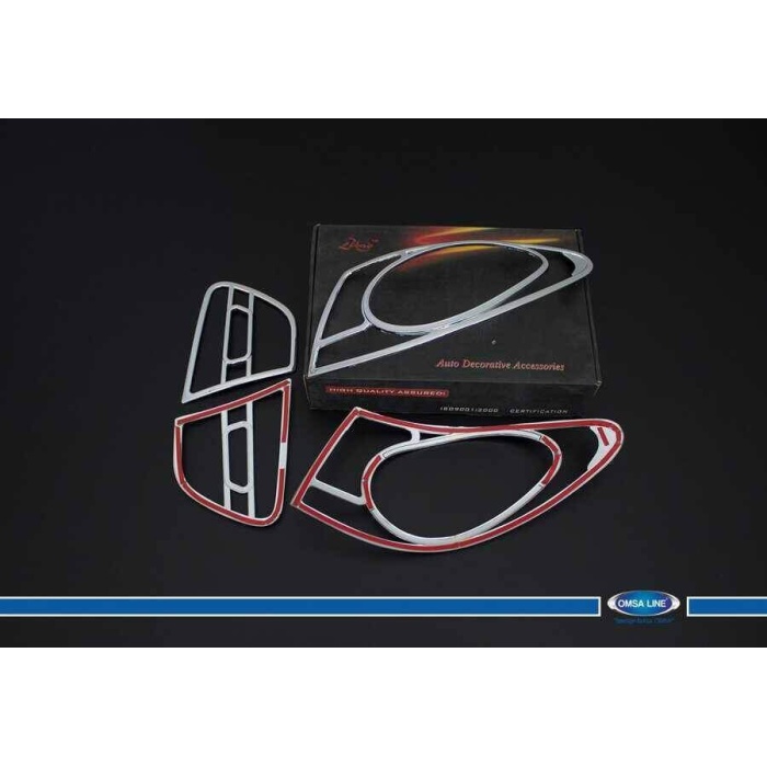Hyundai Elantra Krom Far Çerçevesi Abs 4 Parça