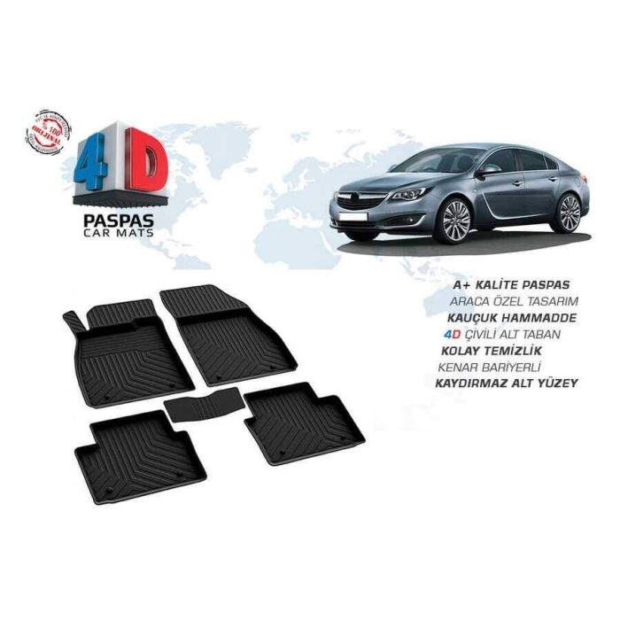 Opel İnsignia 4D Havuzlu Paspas Siyah 2008-2016 Arası