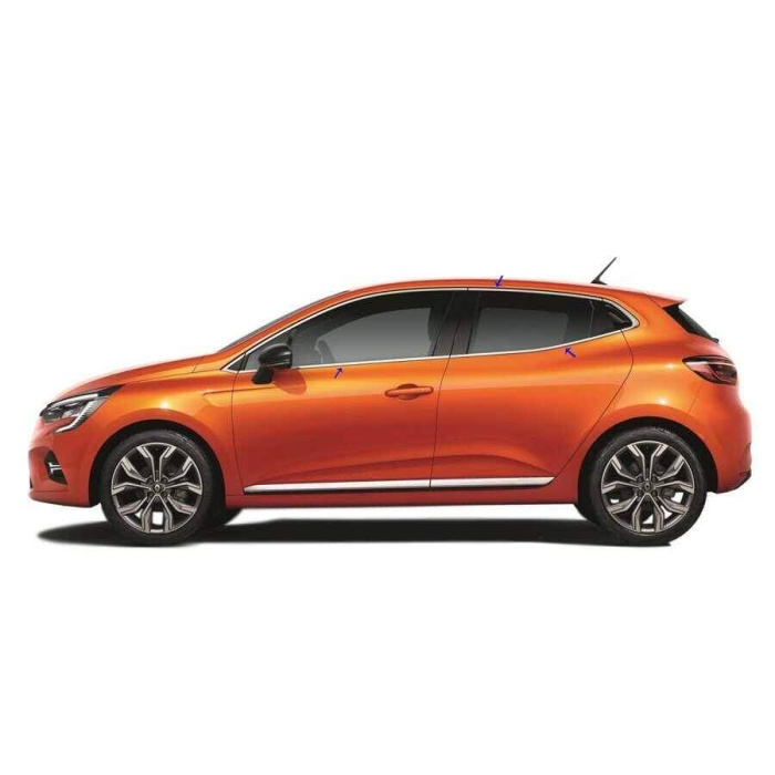 Renault Clio 5 Krom Cam Çerçevesi 12 Parça 2019 ve Sonrası