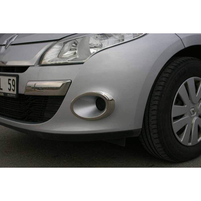 Renault Megane 3 Krom Sis Farı Çerçevesi 2 Parça 2010-2012 Arası
