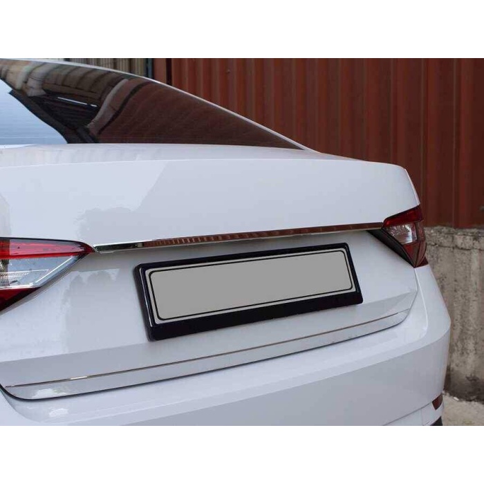 Skoda Superb B8 Krom Plaka Üstü Çıta 2015 ve Sonrası