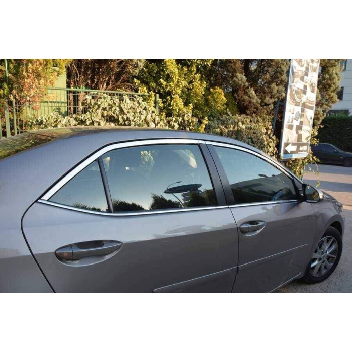 Toyota Corolla Krom Üst Cam Çerçevesi 4 Parça 2013-2019 Arası