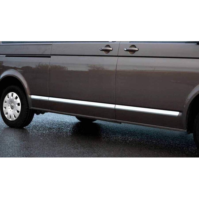 VW T5 Caravelle Krom Yan Kapı Çıtası Tek Sürgü 5 Parça (Kısa Şasi) 2010 ve Sonrası