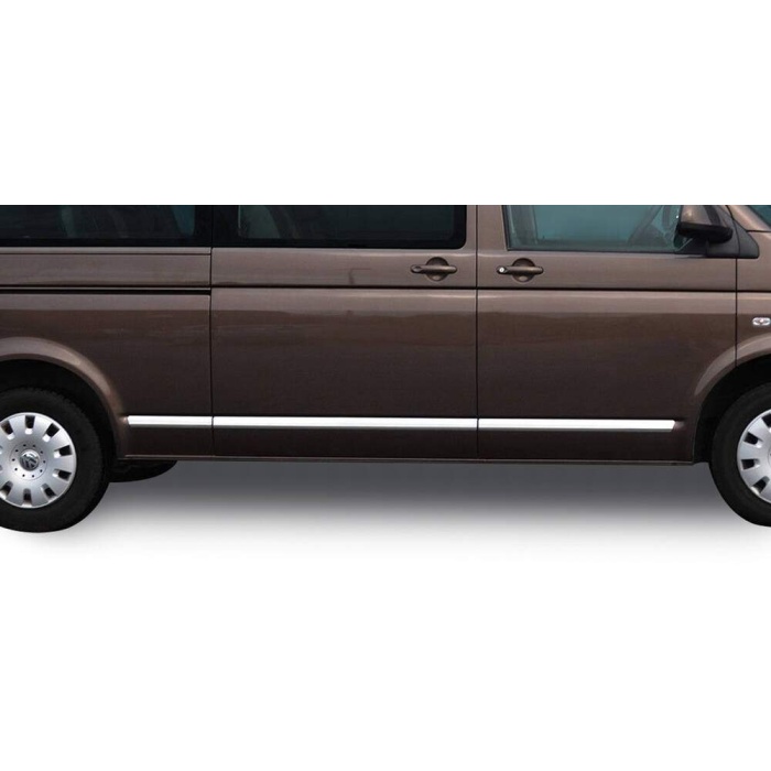 VW T5 Caravelle Krom Yan Kapı Çıtası 7 Parça (Uzun Şasi) 2010 ve Sonrası
