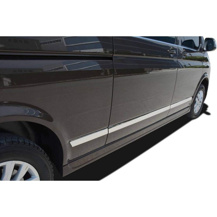 VW T6 Transporter Krom Yan Kapı Çıtası Tek Sürgü 5 Parça Kısa Şase 2015 ve Sonrası