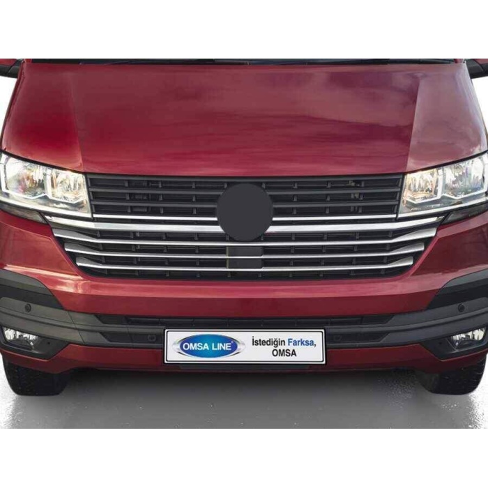 VW T6.1 Transporter Krom Ön Panjur Alt Çıtası 5 Parça 2020 ve Sonrası