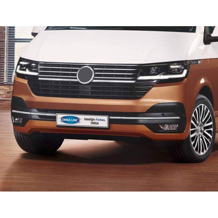 VW T6.1 Transporter Krom Ön Tampon Alt Izgara 4 Parça 2020 ve Sonrası