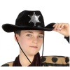 Çocuk Kovboy Şapkası Sheriff Şapkası Siyah Renk (K0)