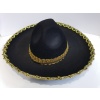 Altın Renk Şeritli Meksika Mariachi Latin Şapkası 55 cm Çocuk (K0)