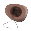 Çocuk Kovboy Şapkası - Vahşi Batı Kovboy Şerif Şapkası Kahve Renk (K0)