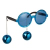 Mavi Renk Disko Toplu Küpeli Parlak Yılbaşı Parti Gözlüğü (K0)